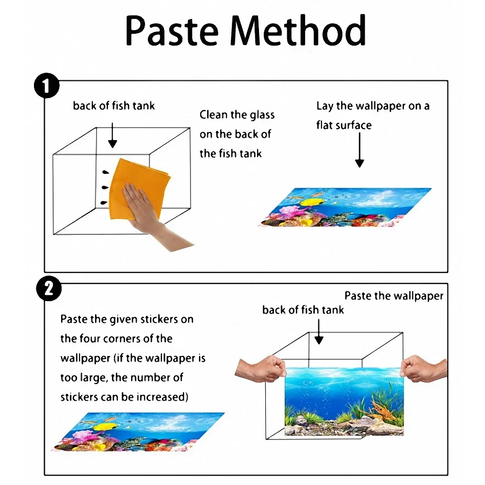Двусторонний 3D плакат для аквариума, аквариума, морских растений, декоративная наклейка для фона, аксессуары для аквариума
