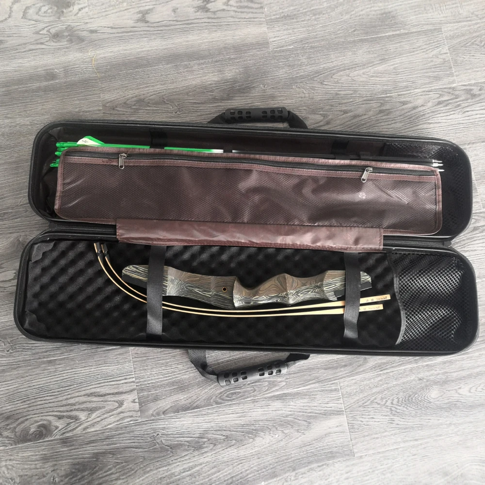 Caixa de arco recurvo de tiro com arco dividido caso competição arco caça flecha quiver ao ar livre tiro caça caixa armazenamento portátil