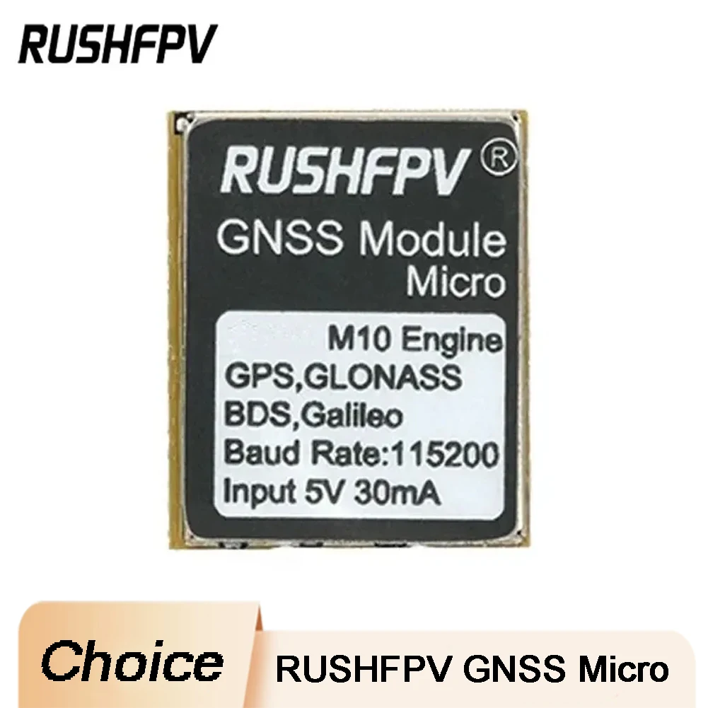 

RUSHFPV GNSS Micro M10 GPS-модуль 12X15 мм, частота 10 Гц со встроенной керамической антенной для RC FPV Freestyle Drone DIY Запчасти
