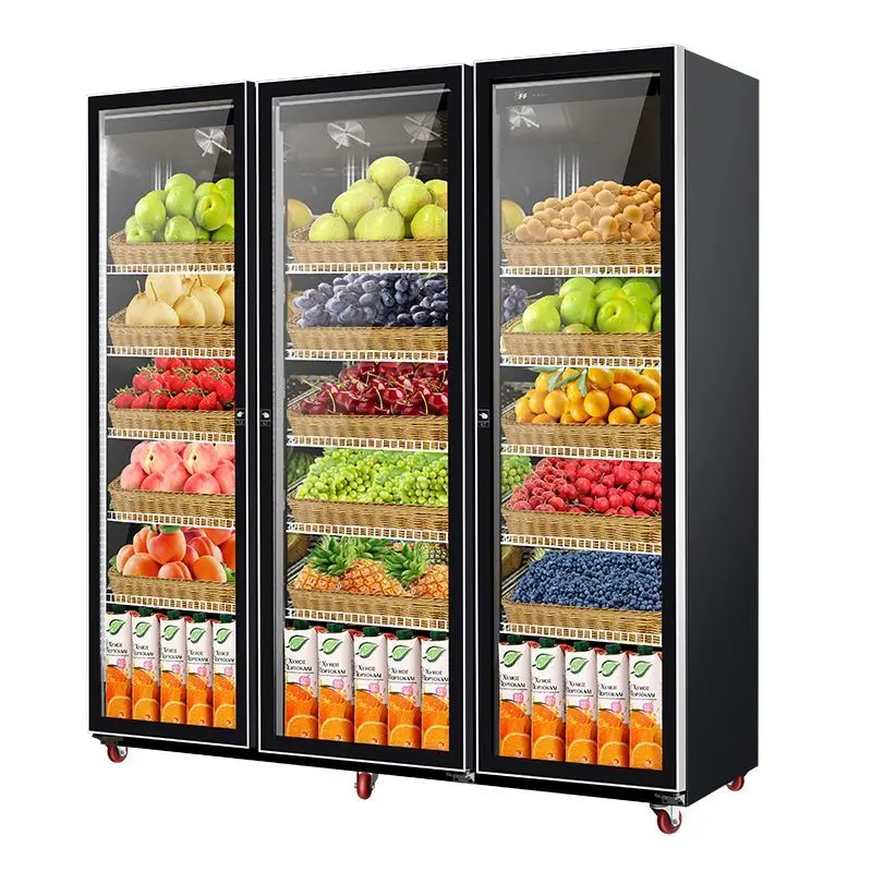 

Fruit store fresh-keeping frost-free supermarket refrigerated vegetables refrigerator display cabinet freezer