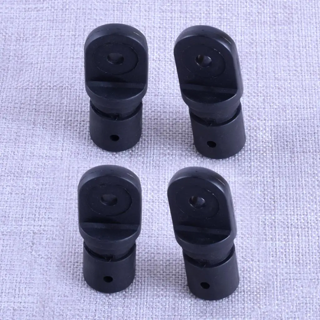 

4Pcs 7/8" Black Nylon Top Canopy Insert Tube Eye End Cap Fitting for Boat Marine Yacht Accessories