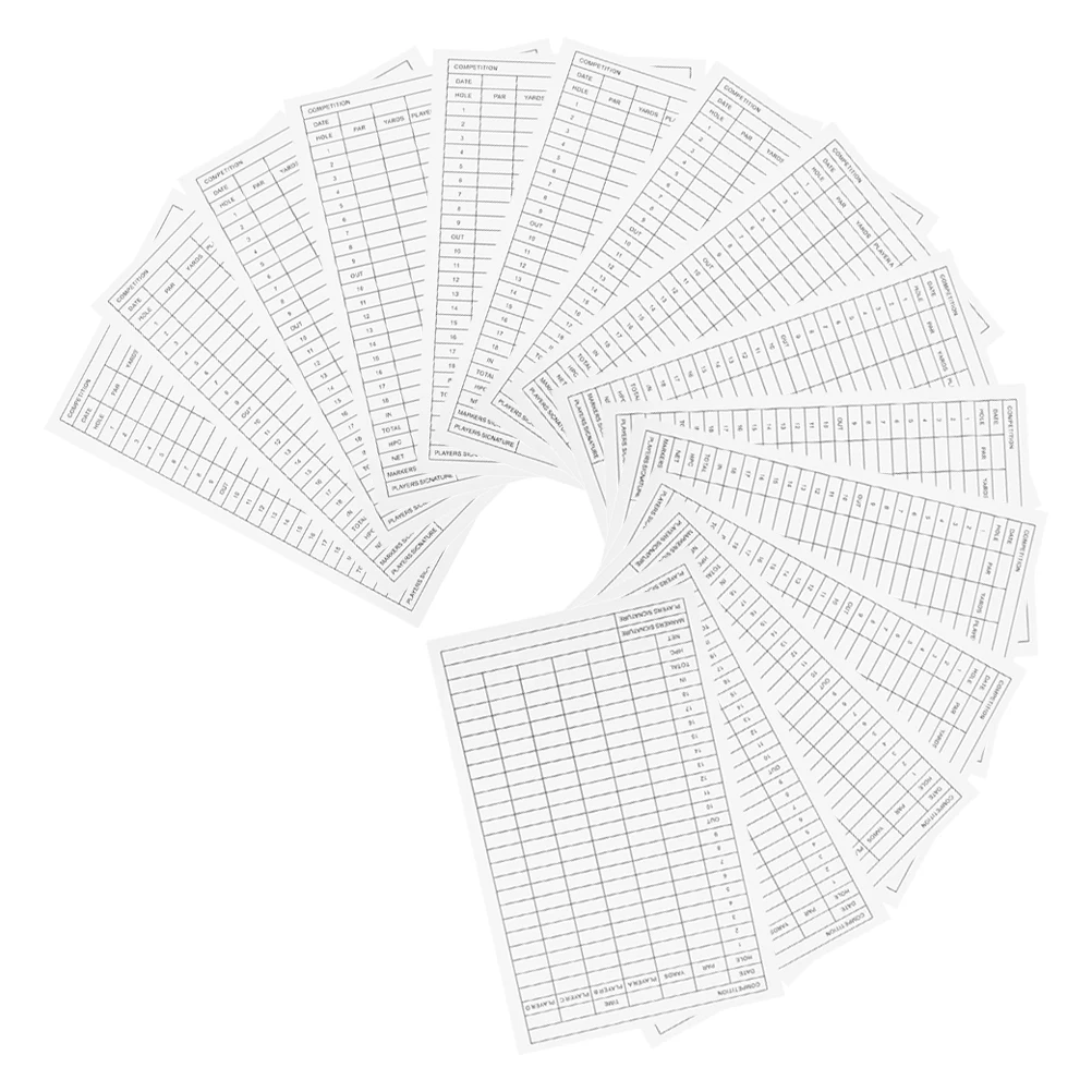 

15pcs Scorecard Scorebook Coated Paper Record Tracker Sheets Sports Score Book Club Range Chart Mini