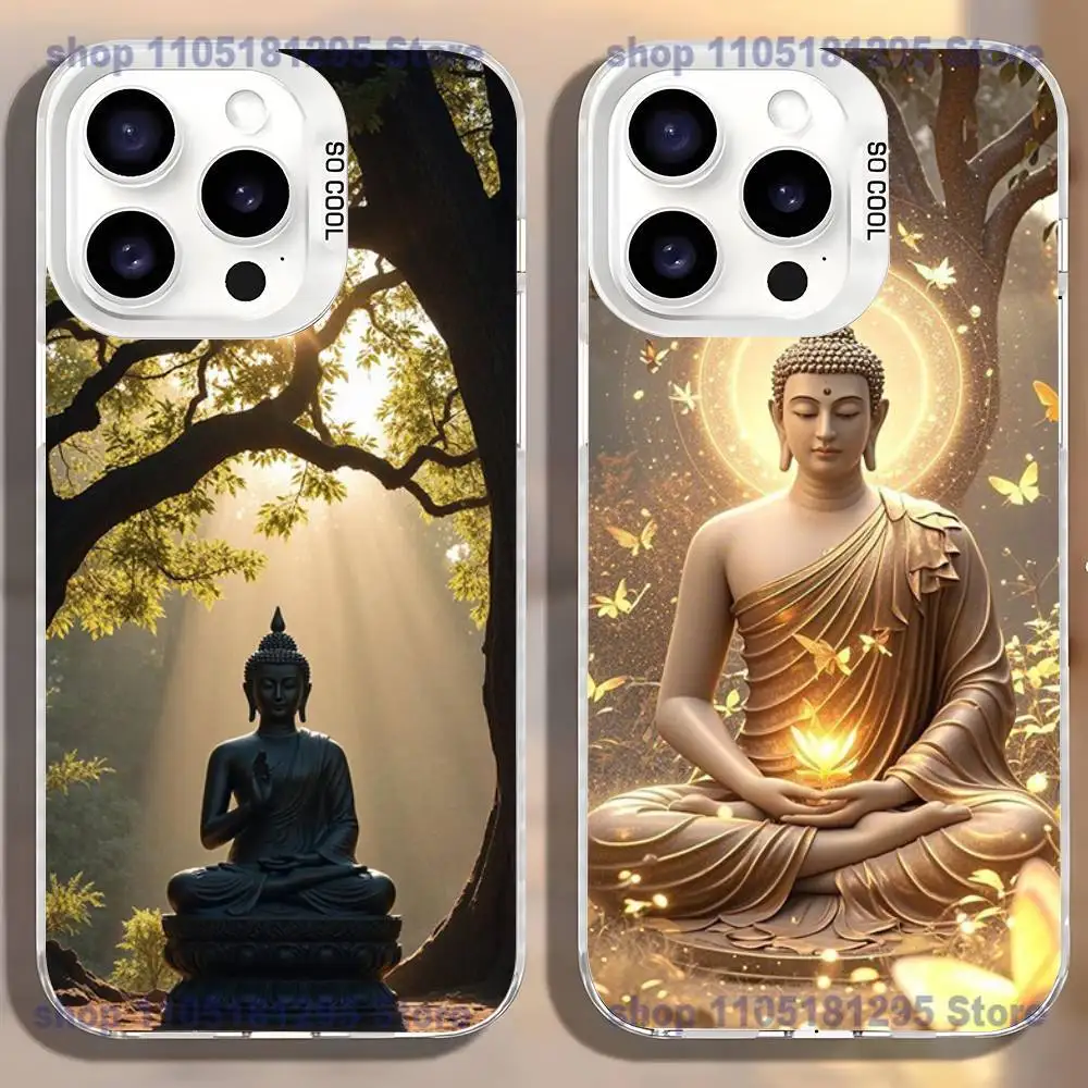 

Shakyamuni Buddha Phone Case For iPhone17,16,15,14,13,12,11,Mini,Pro,SE,MAX,plus,White Matte Shockproof Cover