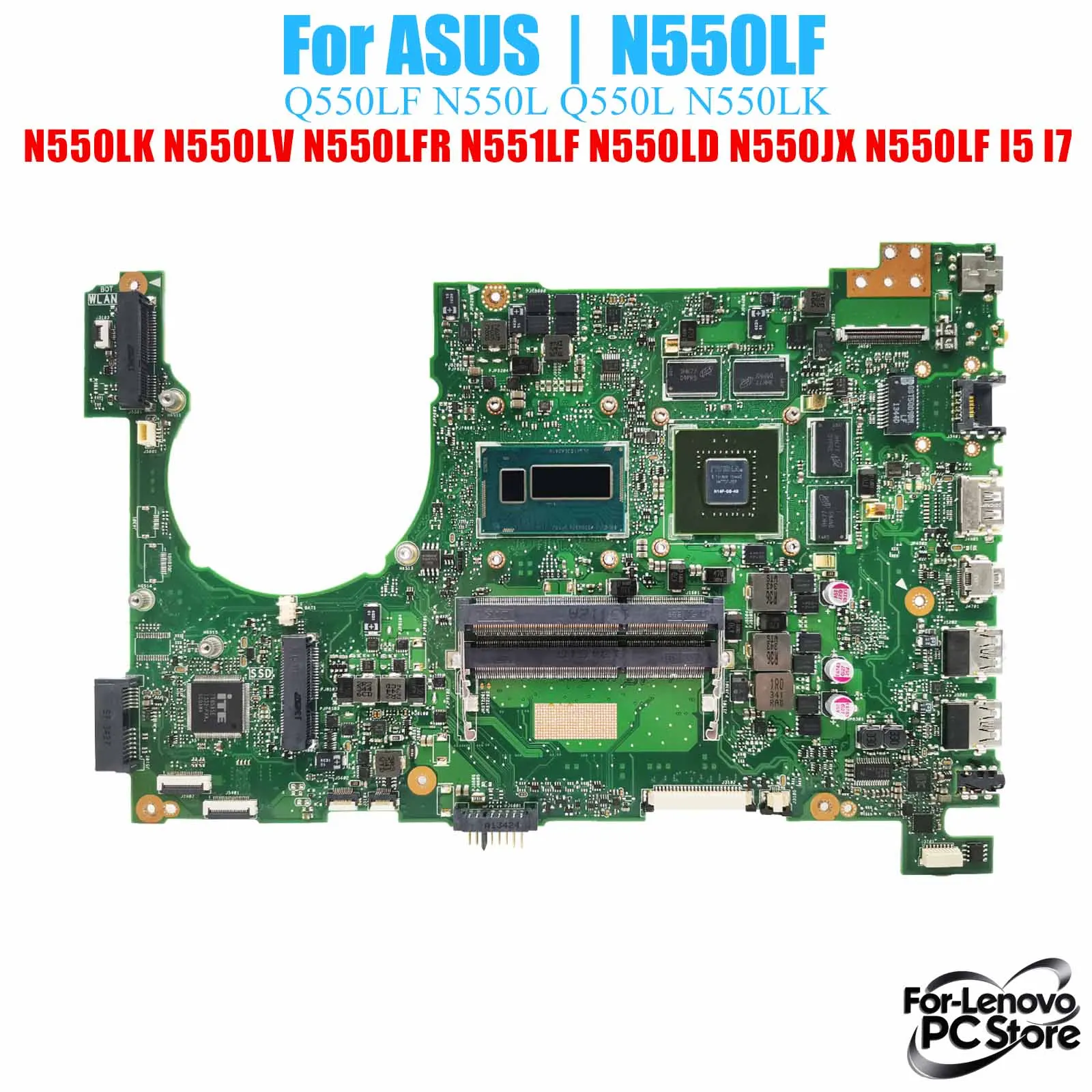 

N550LF For ASUS Q550LF N550LF N550LK N550LV N550LFR N551LF N550JX Notebook Motherboard Laptop Mainboard
