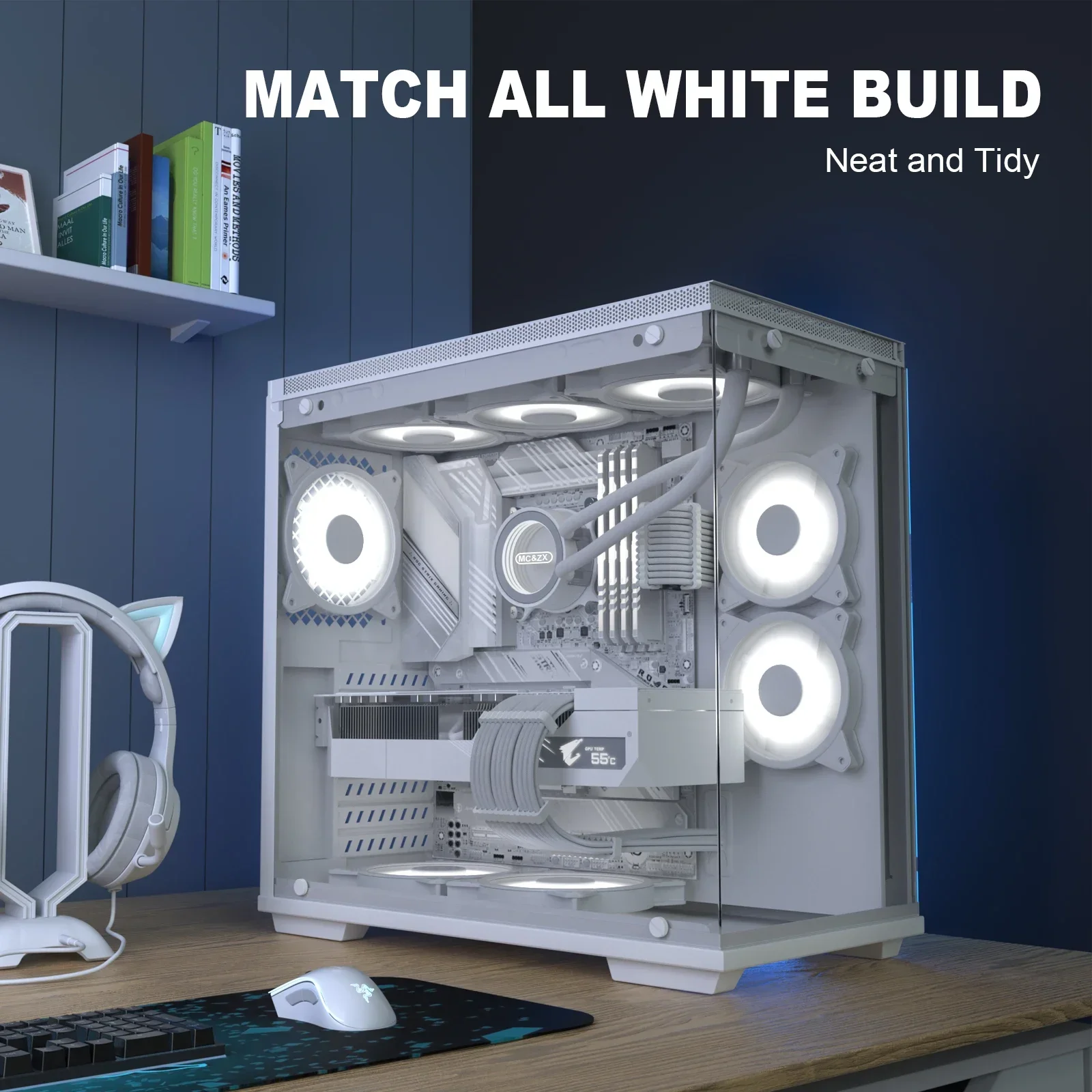 16AWG ATX 24Pin EPS Dual 8-Pin PCI-E Three 8-Pin Sleeve Nylon PET Extension Power Supply Cable Kit for PSU