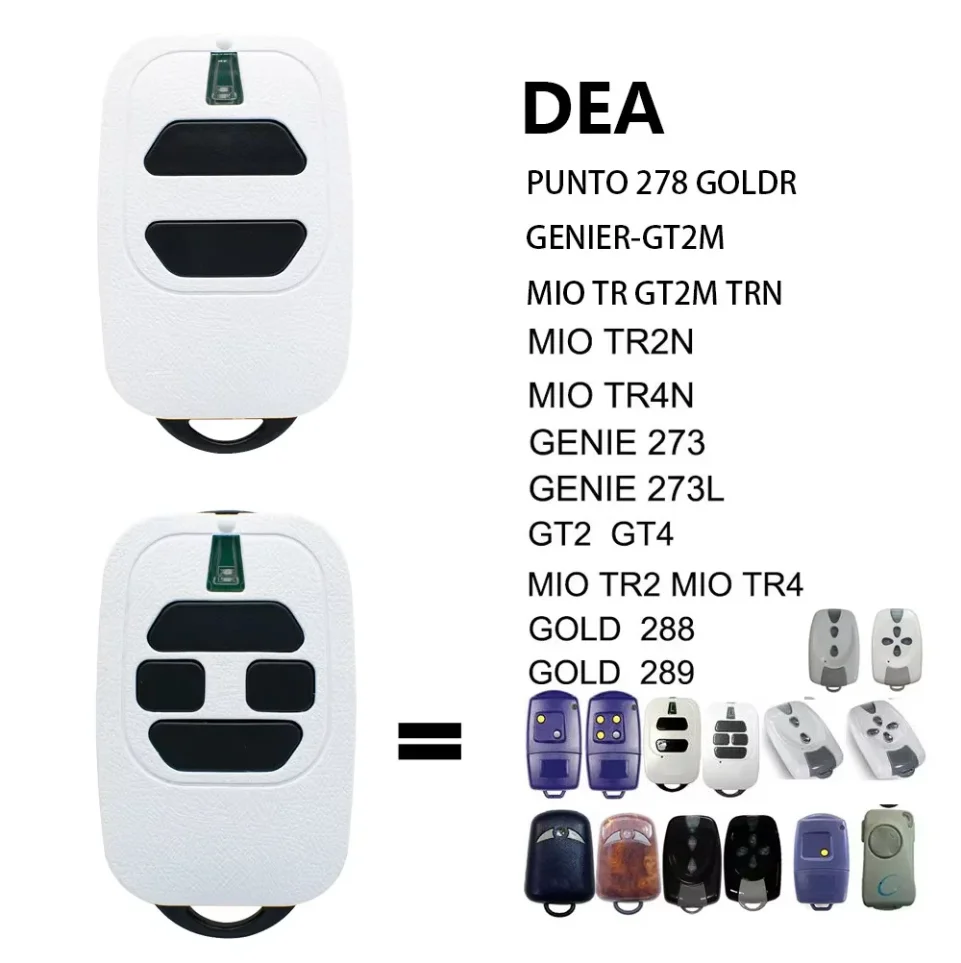 5PCS DEA GTI2 GTI4 Gate Command Remote Control For DEA GT2 GT4 GTI2M GTI4M MIO TR2 TR4 Garage Door Openner 433.92MHz Rolling Cod