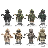 WM6147 Special Forces Mini Action Figures Navy Seals Modern Soldiers SWAT KSK SSO Bricks Building Blocks Toys for Children