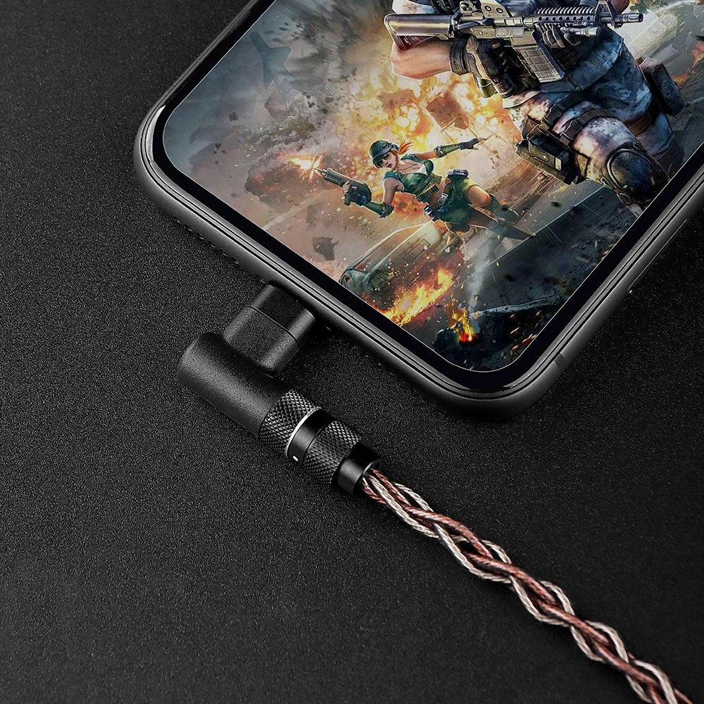 TRN RedChain Plus Gramr Earphone Gaming, kabel Upgrade dengan mikrofon yang dapat dilepas 3.5mm 1.2M/2M Headphone TRN toko resmi