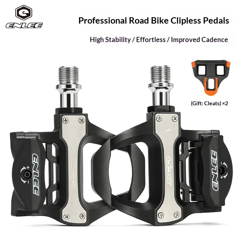 

Велосипедные педали Enlee для шоссейных велосипедов, нейлоновые, самоблокирующиеся, с герметичными подшипниками, с креплениями SPD, система SPD для шоссейных велосипедов, велосипедное оборудование.