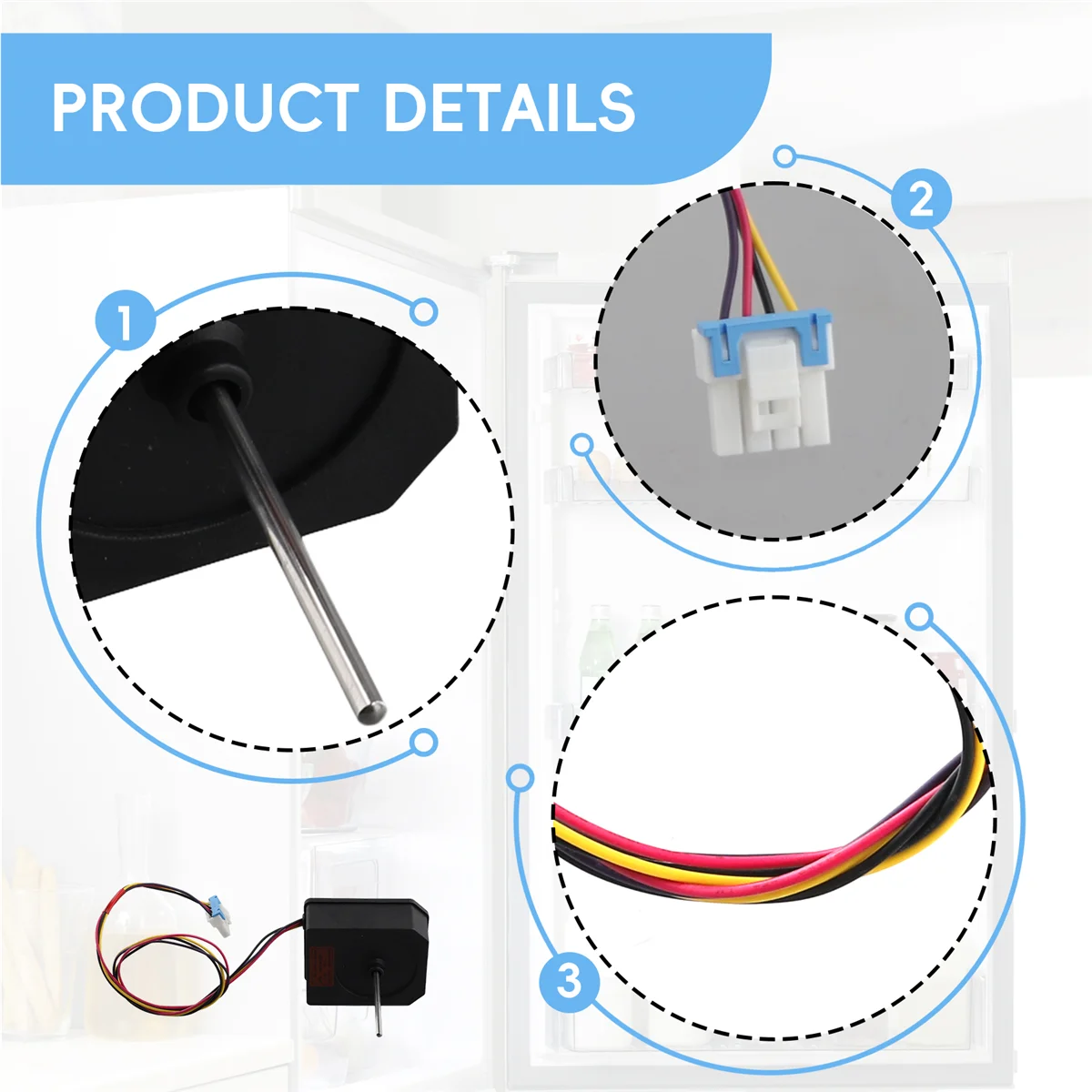 BISM1 pour LG réfrigérateur porte pliante congélateur moteur de ventilateur à courant continu RDD056X22 EAU 63103002   Pièces