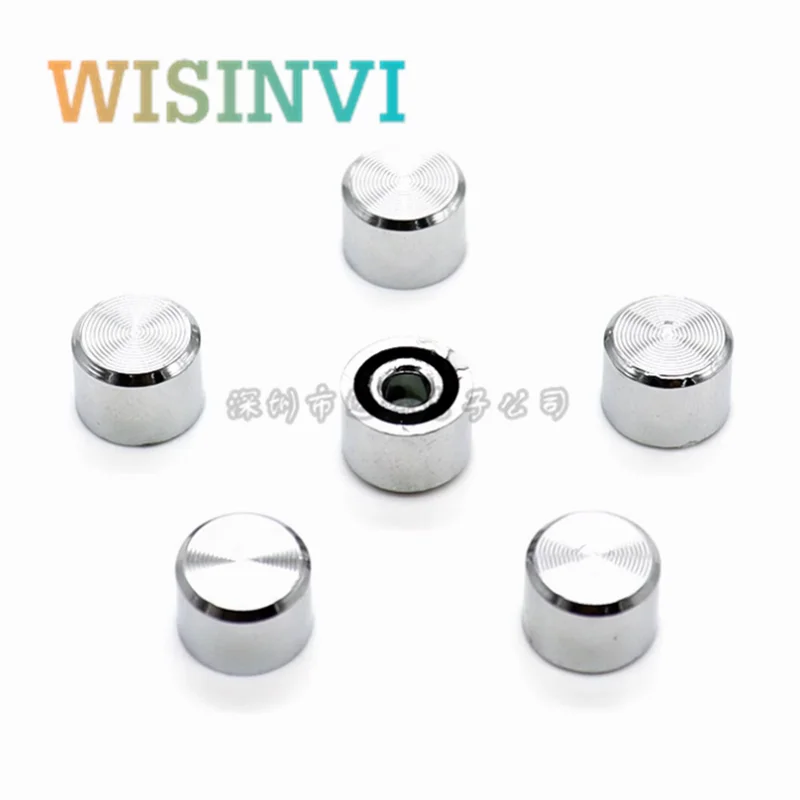 10pcs 9.5×7MM silvery Swirl marks Button cap Tact Switch cap  For 6 * 6 Tact Micro Buttons circular hole 3.2mm