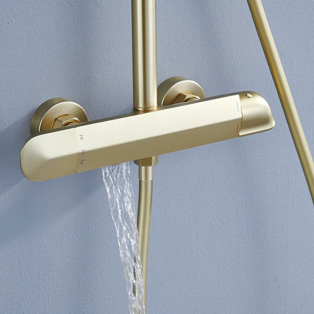 ระบบฝักบัวสแตนเลสดีไซน์ทันสมัย ชุดฝักบัวน้ำร้อนน้ำเย็นสำหรับห้องน้ำ