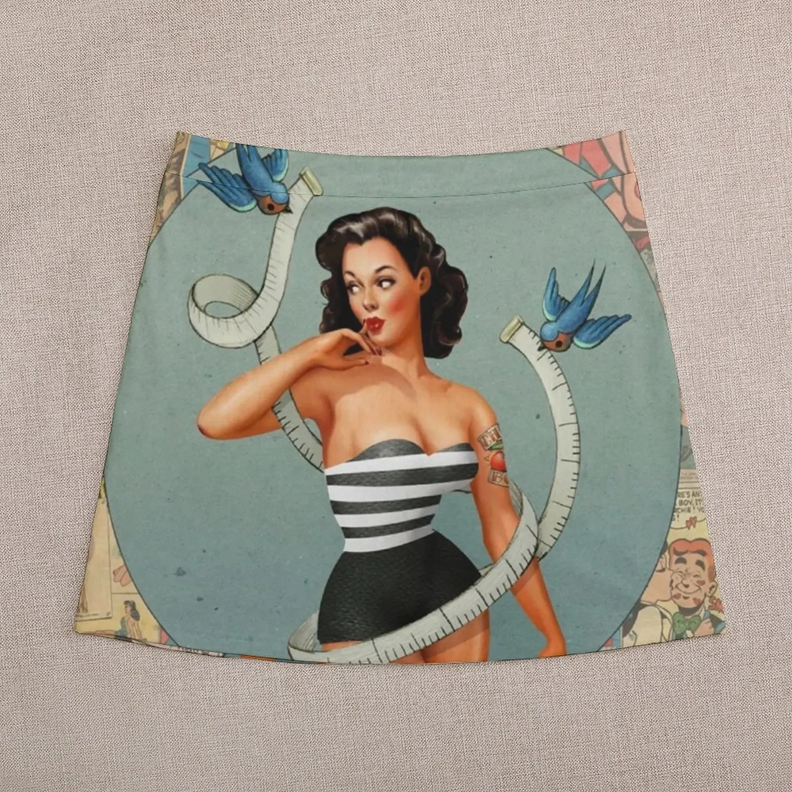 Rok Mini Pin Up dan Komik Rok Wanita Rok Pendek Anak Perempuan