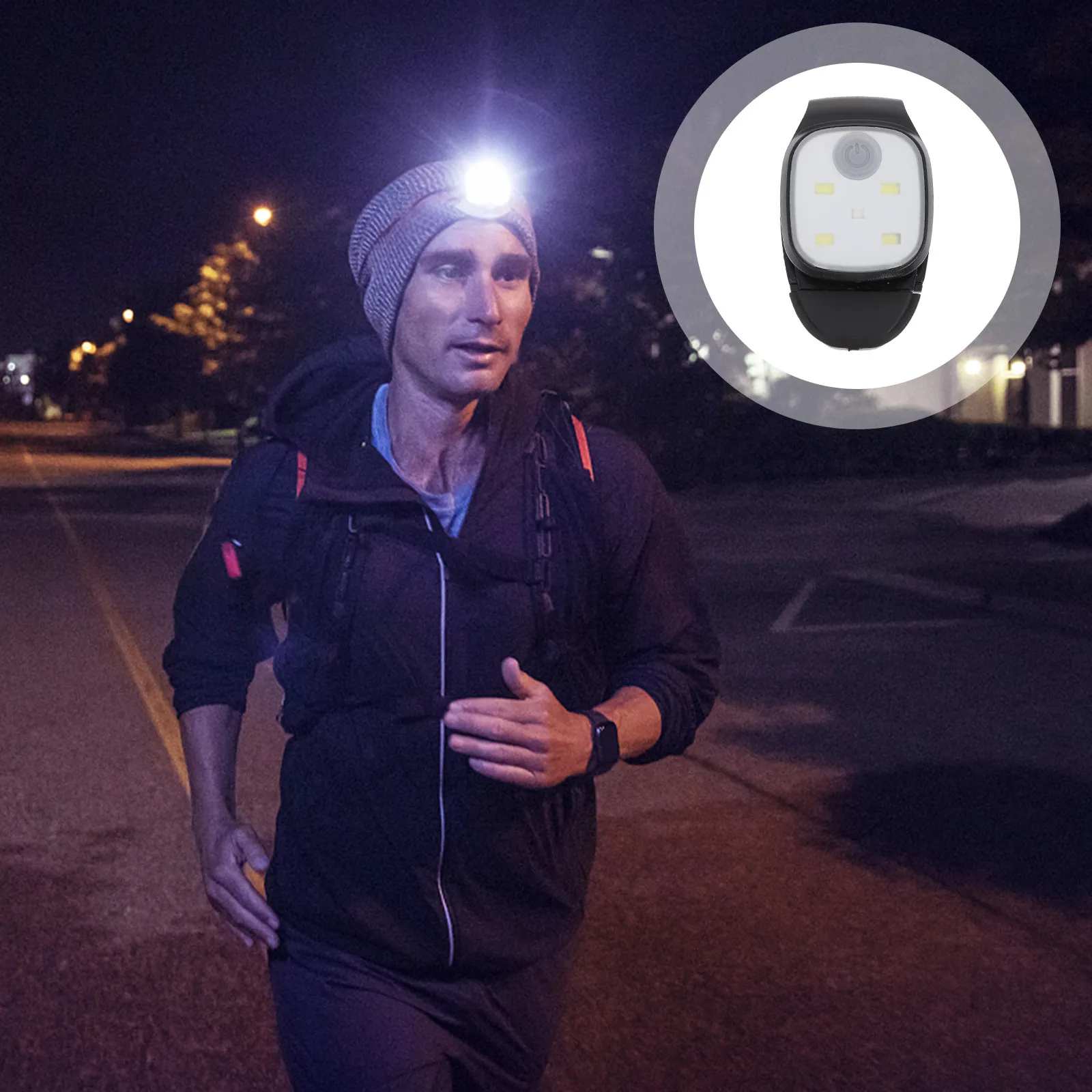 Clip Running Light Outdoor Night Reflective Bright LED USB Rechargeable Running Accessory Lightweight Camping Hiking Night Clip