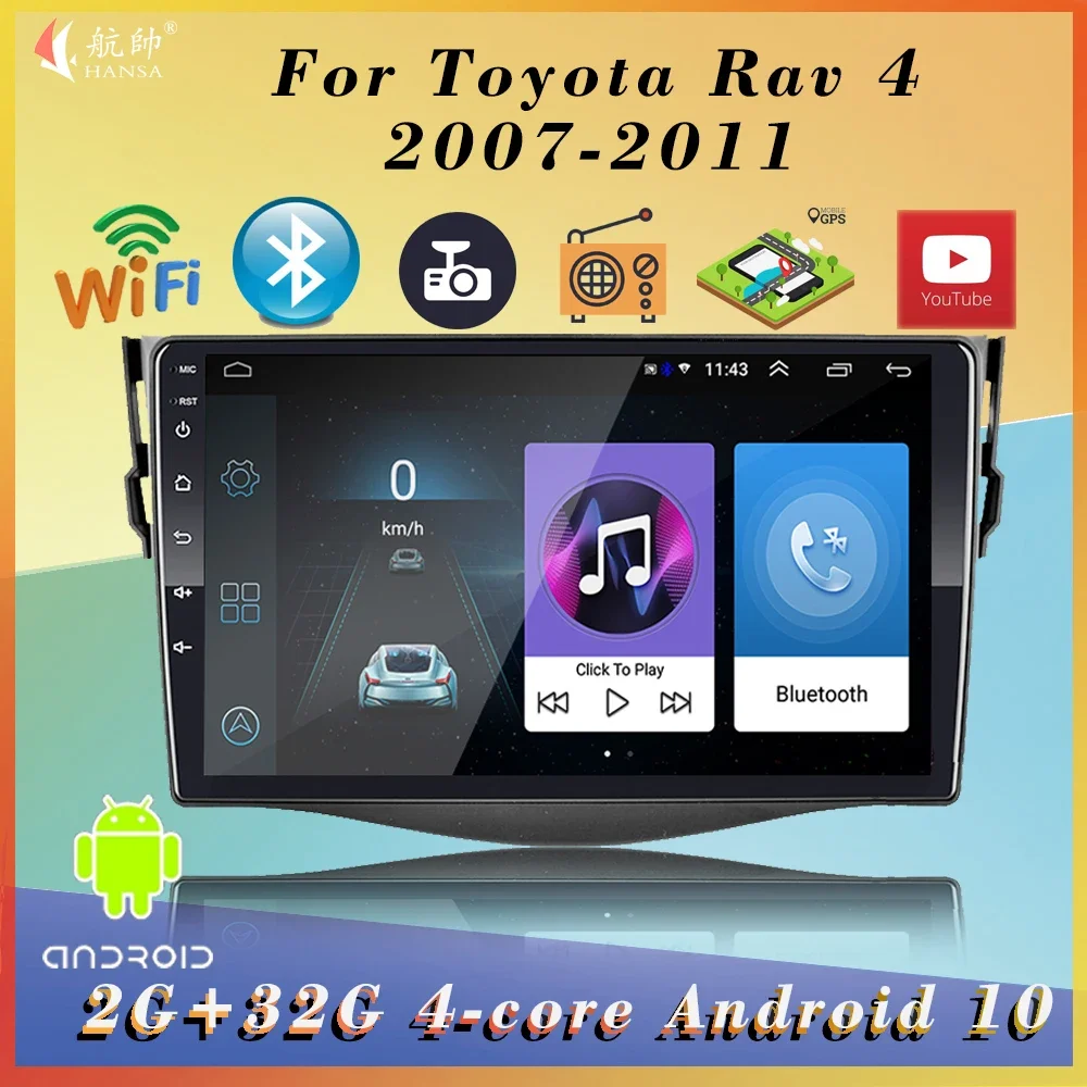 

For Toyota RAV4 RAV 4 2005-2011 2din 10inch Android car radio multimedia stereo receiver supports mirror link GPS navigation