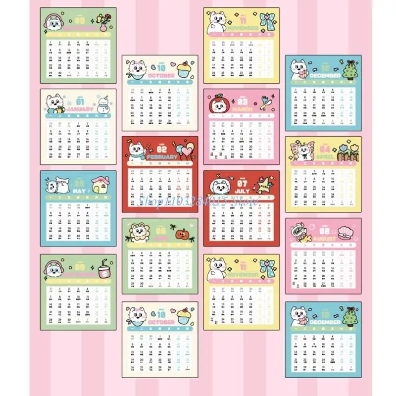 

R6FF 2026 Desktop Calendar Standing Calendar Monthly Calendar Lucky Dog Calendar