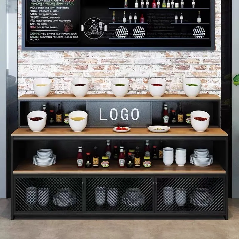 Seasoning table preparation cabinet skewers barbecue Malatang dipping table storage side cabinet