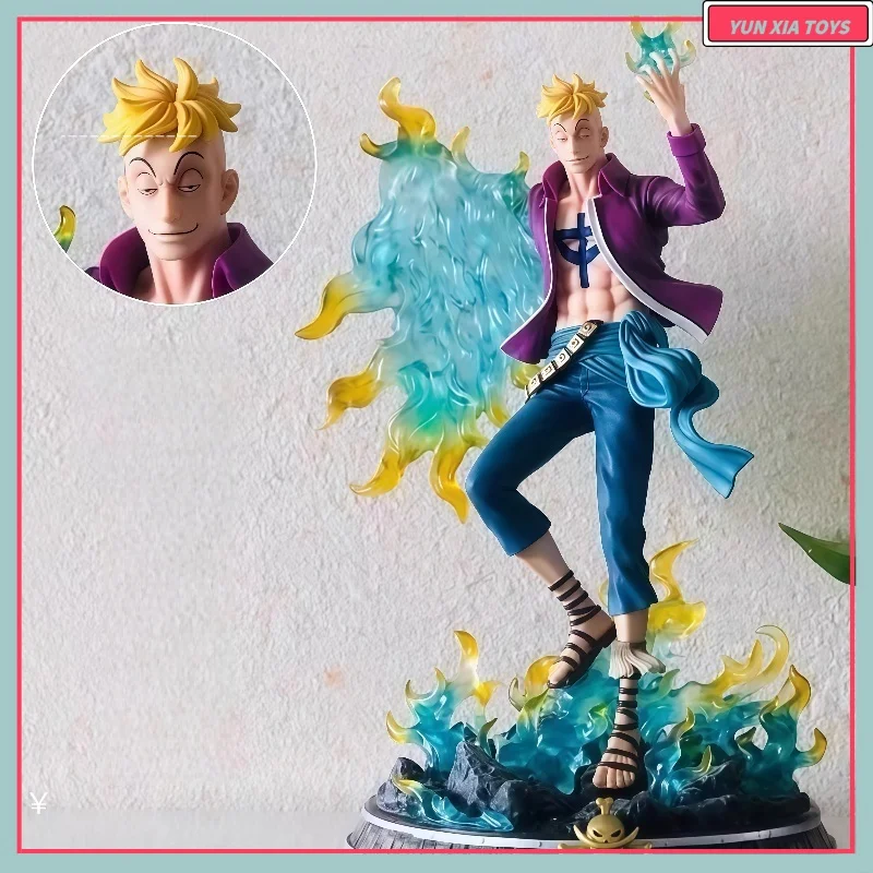 

Аниме One Piece Whitebeard Pirates Marco Battle Ver. Gk ПВХ Фигурка Манга Статуя Коллекция Модель Светящиеся Игрушки Куклы Подарки