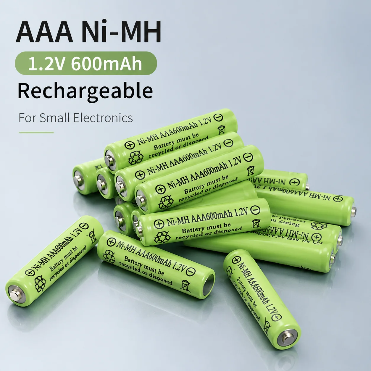 1-200Pcs AAA Ni-MH Battery 1.2V 600mAh Low Drain Rechargeable Cell for Remote Control Car Solar Light Mouse Toys Devices