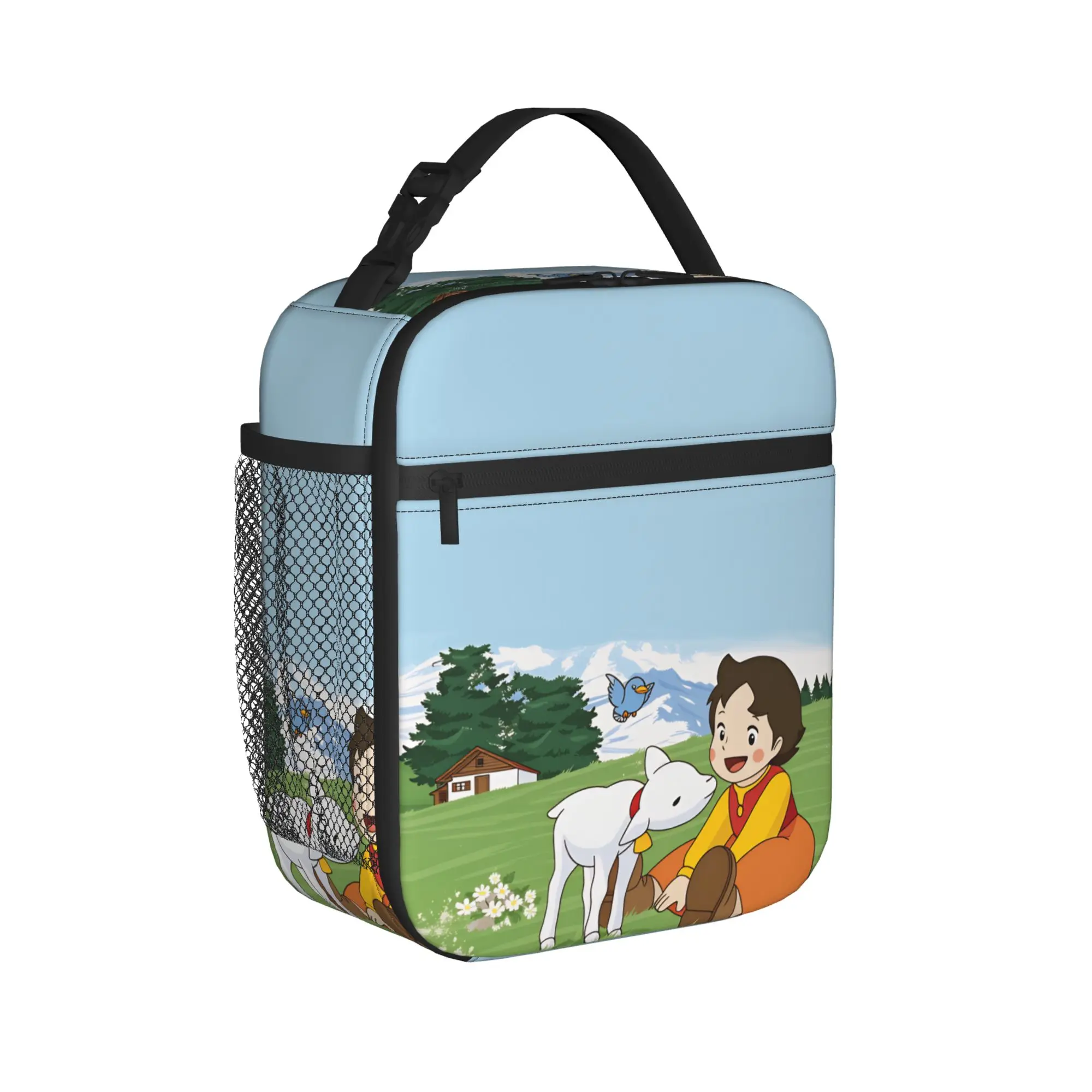 Happy Heidi Lunch Bag  Picnic Lunch Box For Women Funny Print Thermal Lunch Bags Oxford Portable Cooler Bag