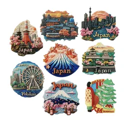 Asia Japan Flavour 3D Fridge Magnet Tourist Souvenirs Refrigerator Magnetic Decoration Articles Collection Handicraft Gift