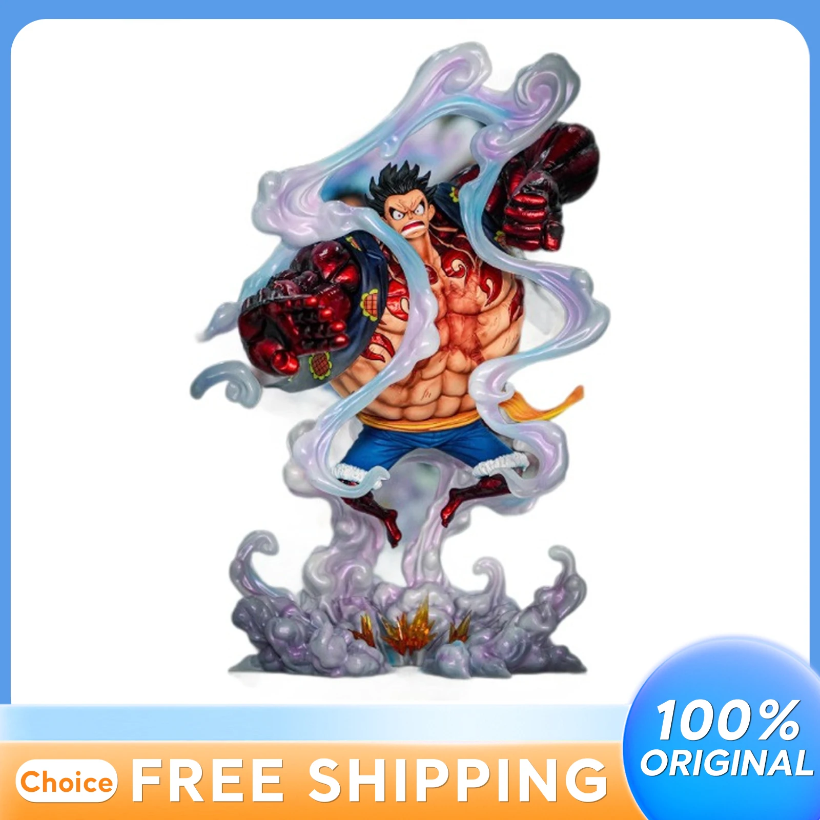 

JT One Piece 38 см Monkey D. Luffy Gear 4 Фигурка - Коллекционная модель аниме куклы для коллекционеров и подарков