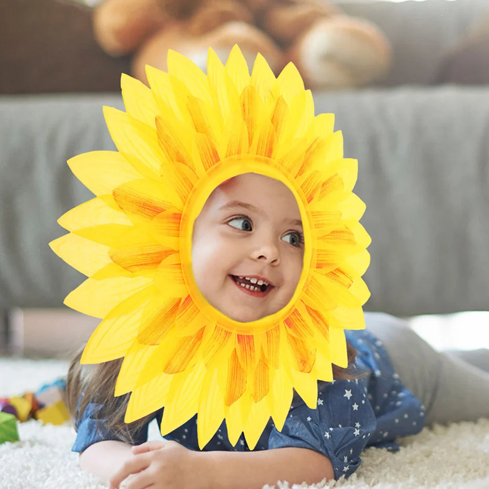 

3 Pcs Daisy Headgear Flower Costume Sunflower Hat for Dance Party Funny Kids Child