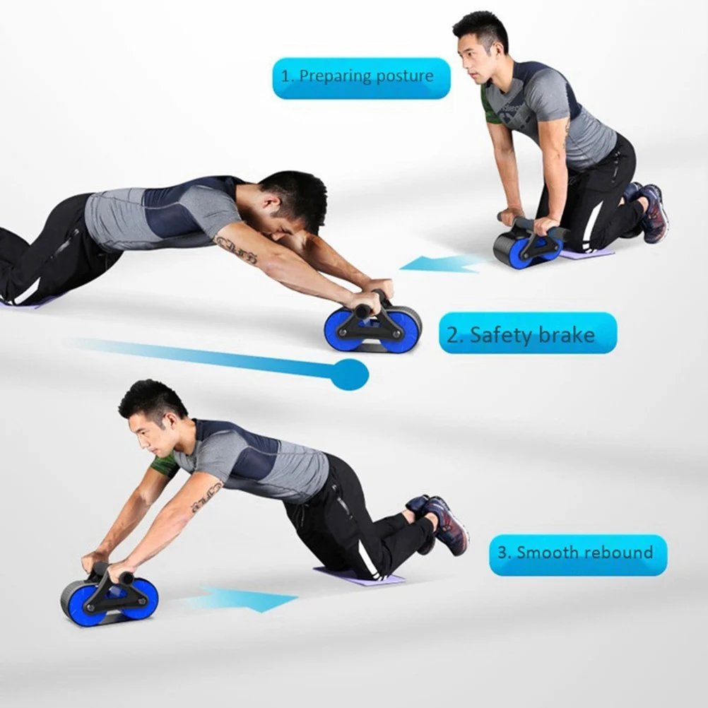 

Abdominal Exercise Roller Thicken Tank Wheel Sky- Core Trainer for Strengthening ABS Back Shoulders Fitness Roller