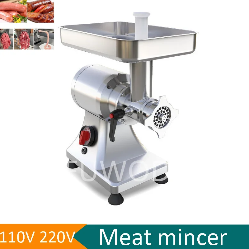 Hot Selling Electric Stainless Steel Mincer Popolar Sausage Maker Commercial Meat Grinder 100-200kg/H 110/220V Stuffing Mixer