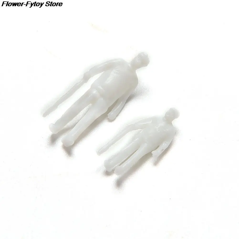 100 Pcs/set DIY Toys White Model People Figure 1:100 Scale Mini Unpainted For Train Passengers HOT