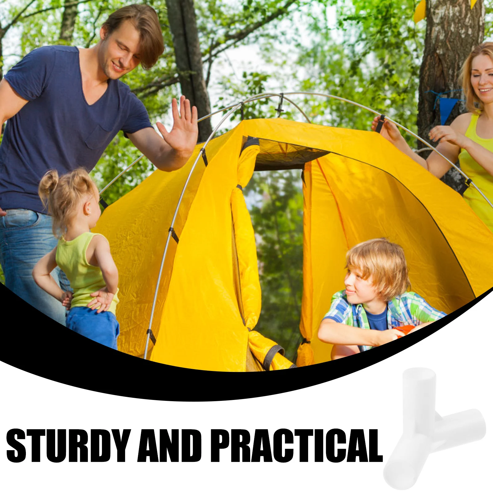 

20Pcs Tent Pole Connector Plastic Three-Way Adapter for Outdoor Tent Rod Replacement Fittings Supplies Pole Connector