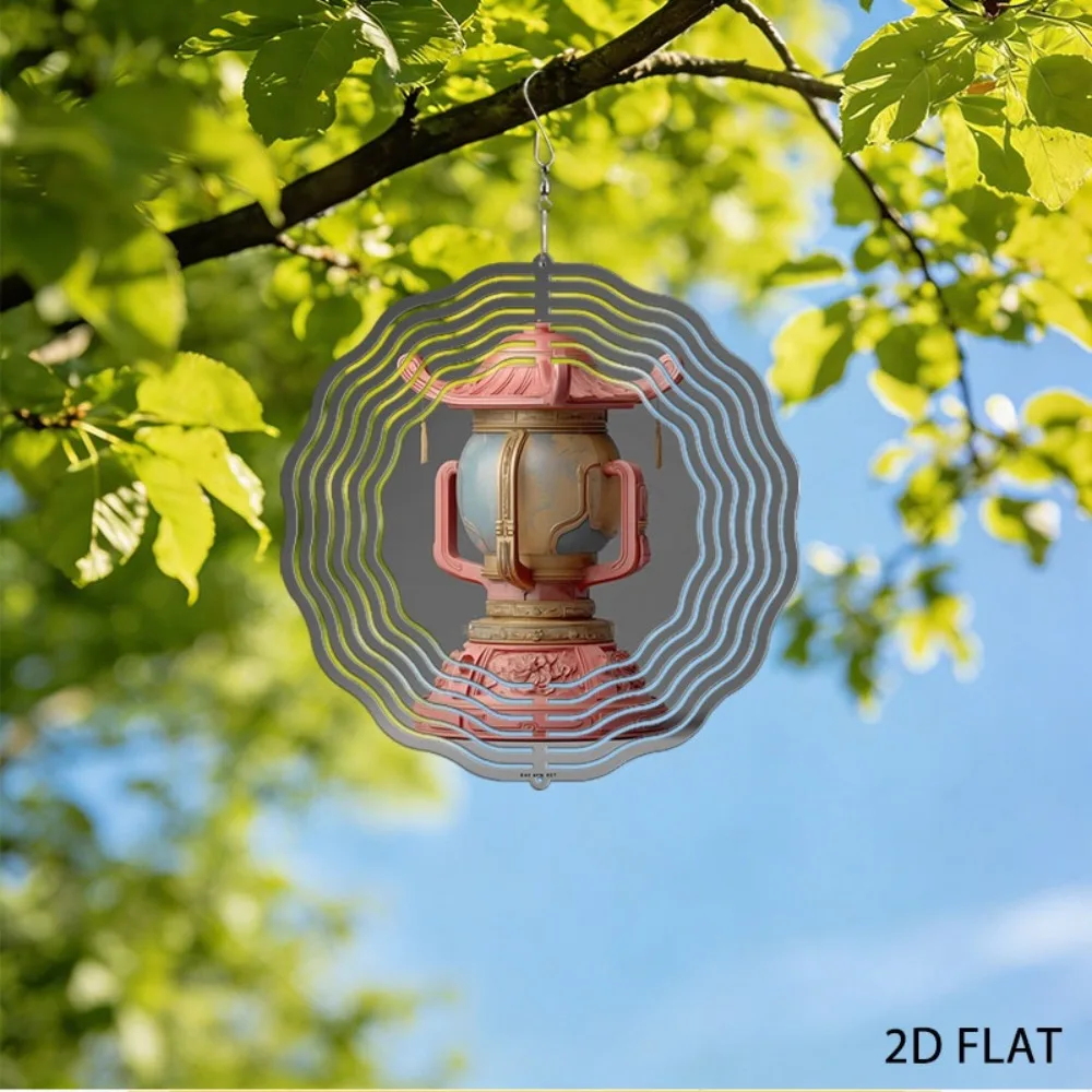 

Traditional Wrought Iron Wind Chimes Pink Red Gold Tassel Outdoor Garden Decor Patio Lawn Art