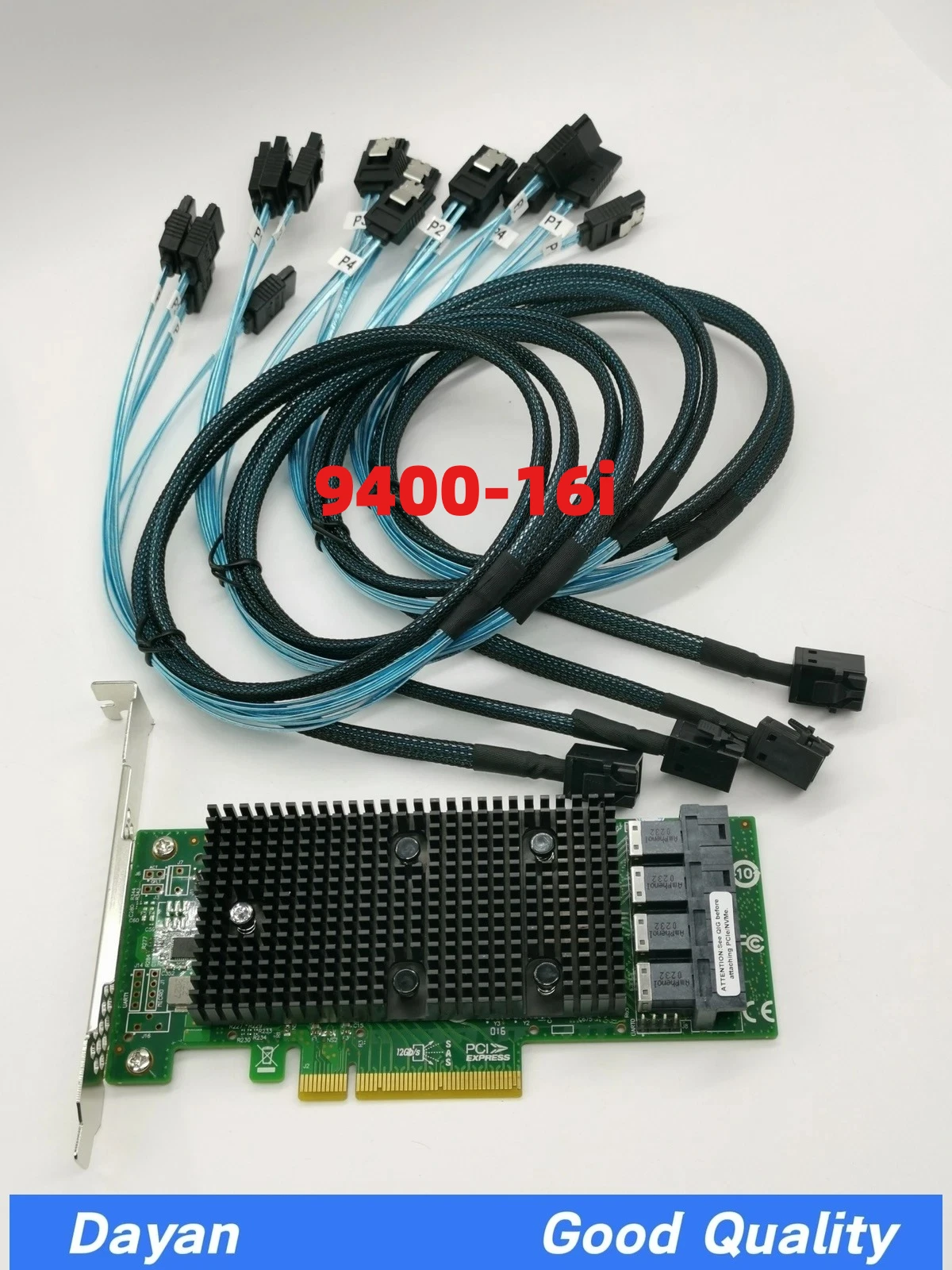 

LSI 9400-16i HBA 12 Gbps PCIe 16 Port IT Mode JBOD +4*SFF-8643 SATA Cable
