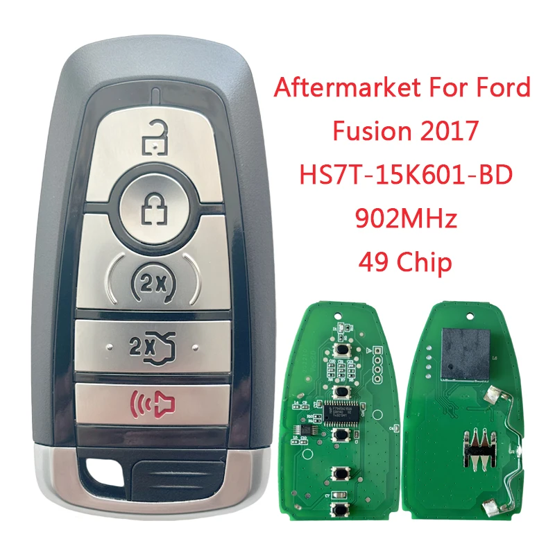 TXK018065-FC PN HS7T-15K601-BD For Ford Fusion 2017 Smart Remote Key 5 Button 902MHz 49 Chip FCC ID M3N-A2C931426 With Light