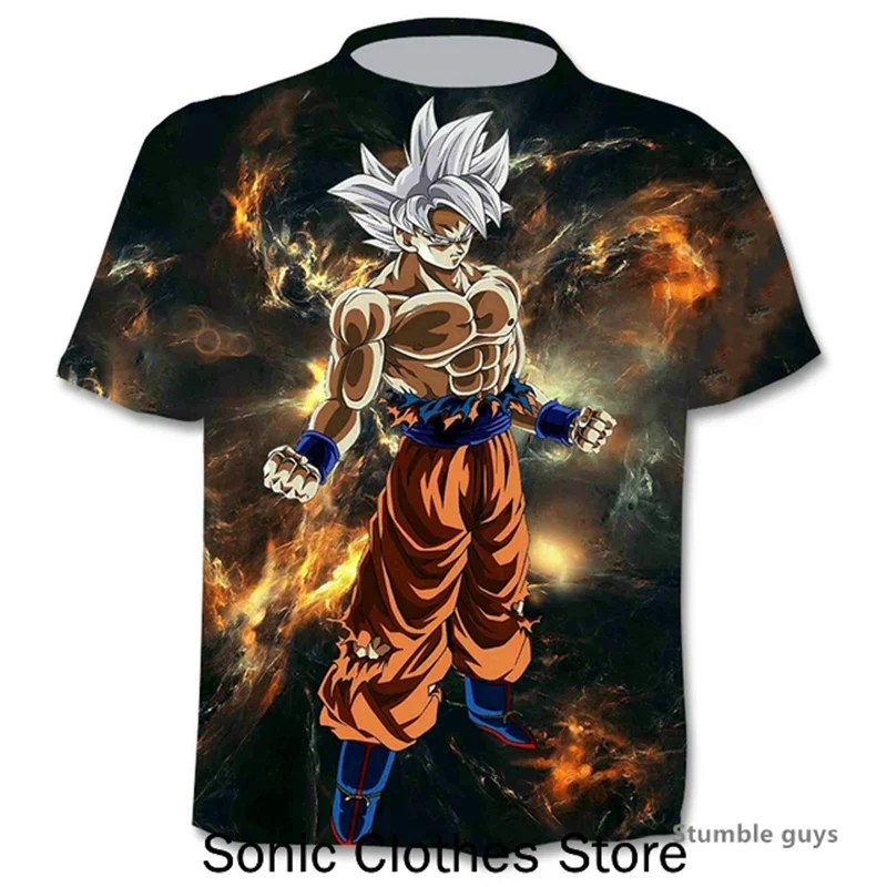 

Dragon Ball Z Tshirt Kids Fashion Cartoon Children's Gouku Boys T-Shirt 3D Men Women Casual Short Sleeve Tops Jerseys Basket