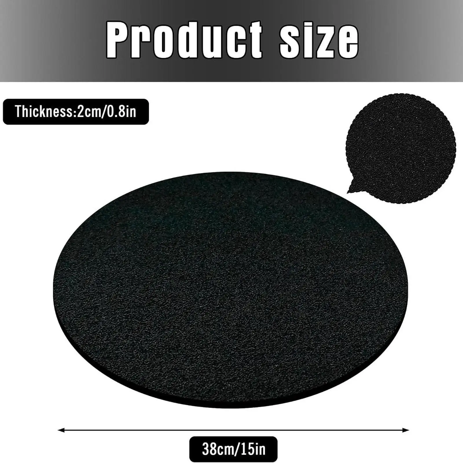 Oil Drain Splash Pad Black 0.4 Inch Thick Heat Resistant Mat for Mechanics Transmission Fluid Change