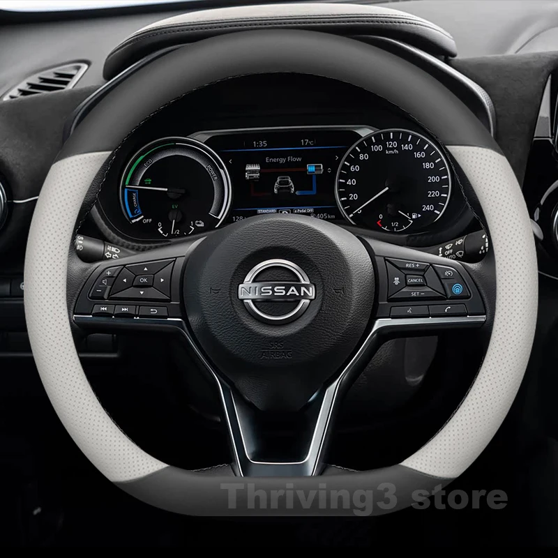 

Leather Car Steering Wheel Cover For Nissan JUKE Hybrid 2011-2026 x trail Non-slip Auto interior Nissan JUKE 2025 Accessories
