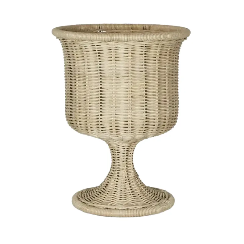 Nordic style handmade rattan vase with vase, living room pavilion, yard corridor, courtyard decoration, wabi sandy wind