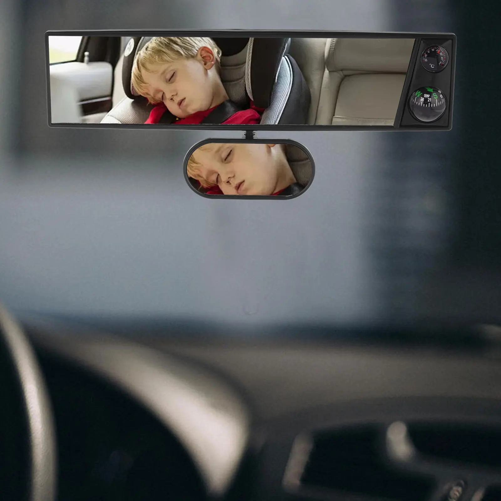 

Wide View Adjustable Car Rearview Mirror Universal Clip on Interior Safety Car Rearview Mirror Universal Auto Accessories