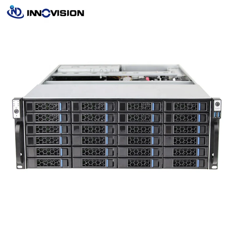 High Efficiency 4U GPU server case support max 5 Graphic Card 4090 3090 3080 GPU Case for Deep Learning Edge Computing Computer