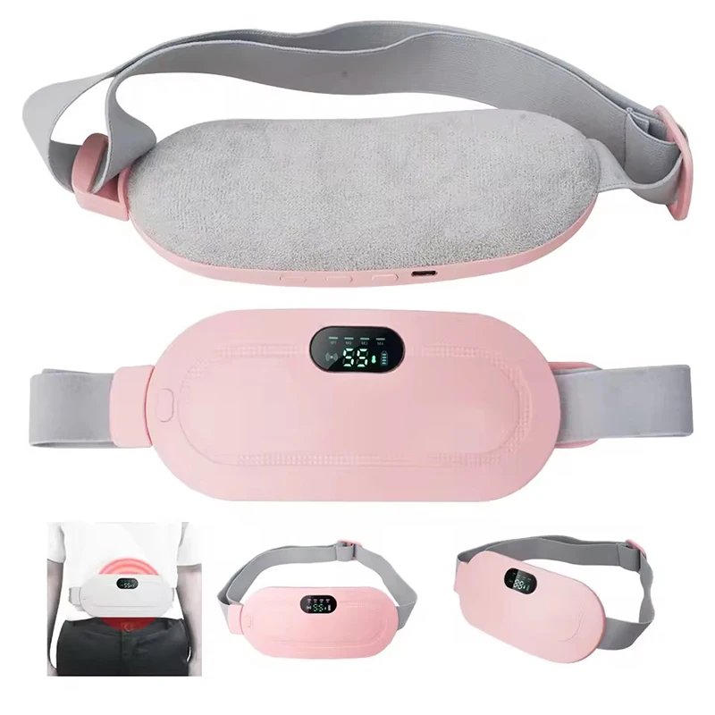 

Heating Warming Uterus Rechargeable Hot CompressElectric Vibration Pad Menstrual Cramp Massager Belt Women Period Care Device