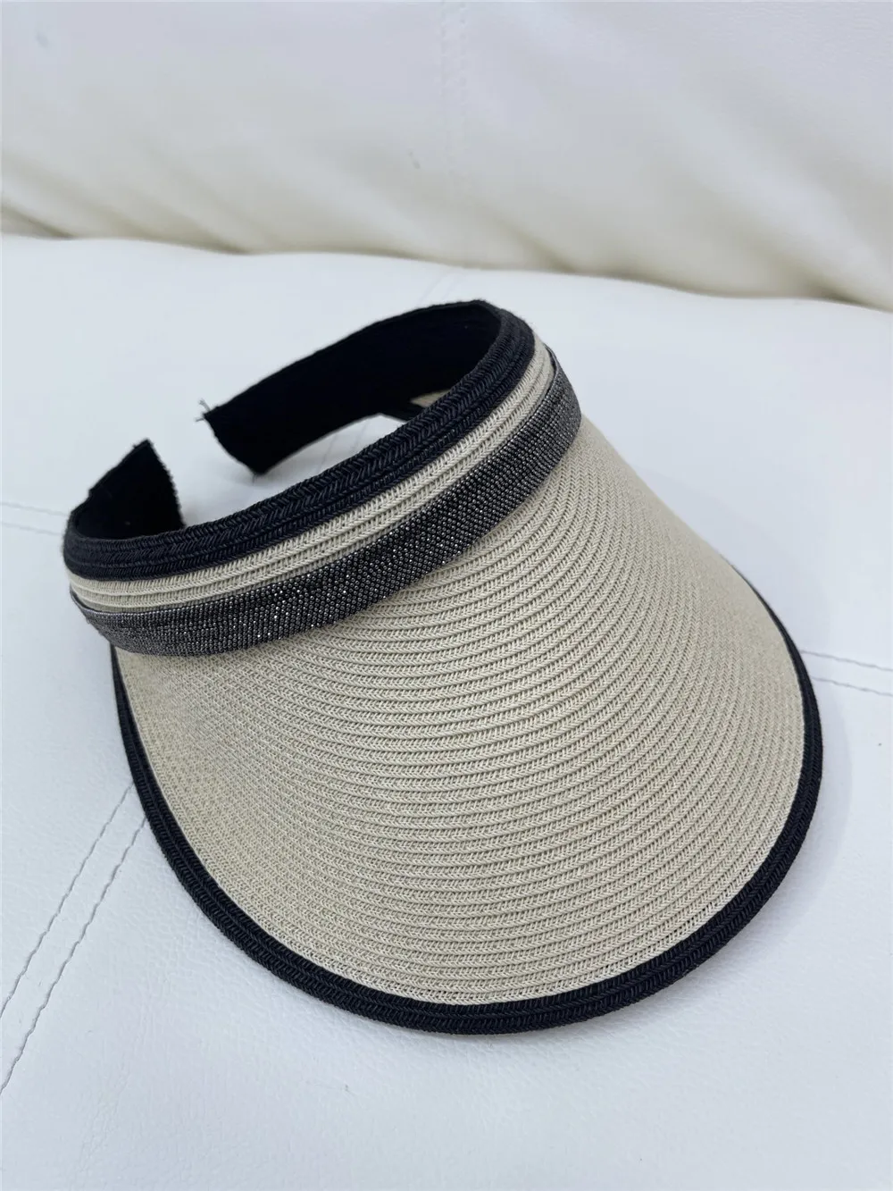 

Women Beading Large Brim Hat Beading Vacation Leisure Sunscreen Shade Breathable Hat Spring and Summer New