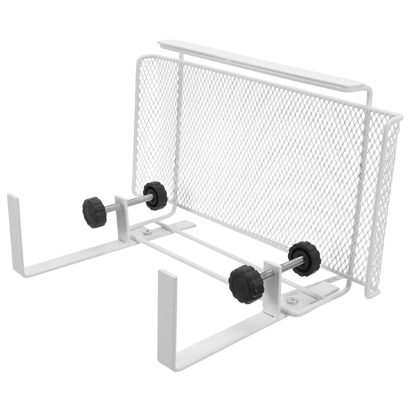 Metal Under Desk Clamp Shelf Storage Basket for Cables Papers Office Supplies Heavy Duty Carbon Steel Cord Management Tray