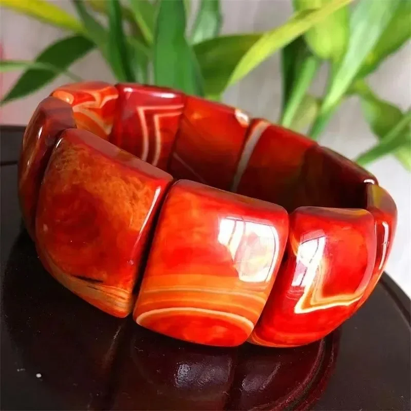 

Браслет из натурального агата, браслет для мужчин и женщин, повседневная ниша для рук