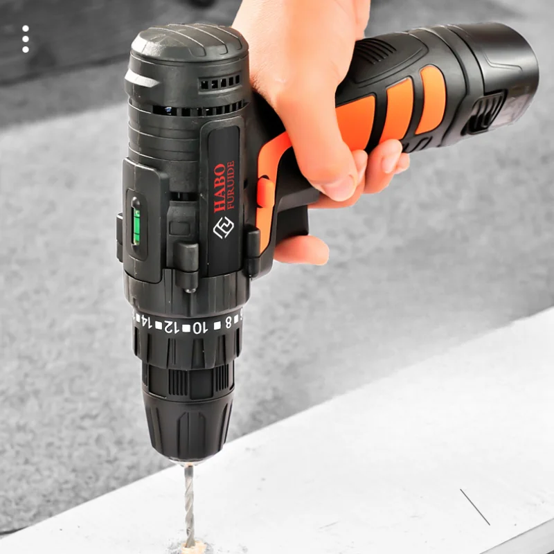 Two Speeds Two Batteries Multifunctional Lithium Batteries Hand Electric Drills Electric Screwdrivers Hardware Tools