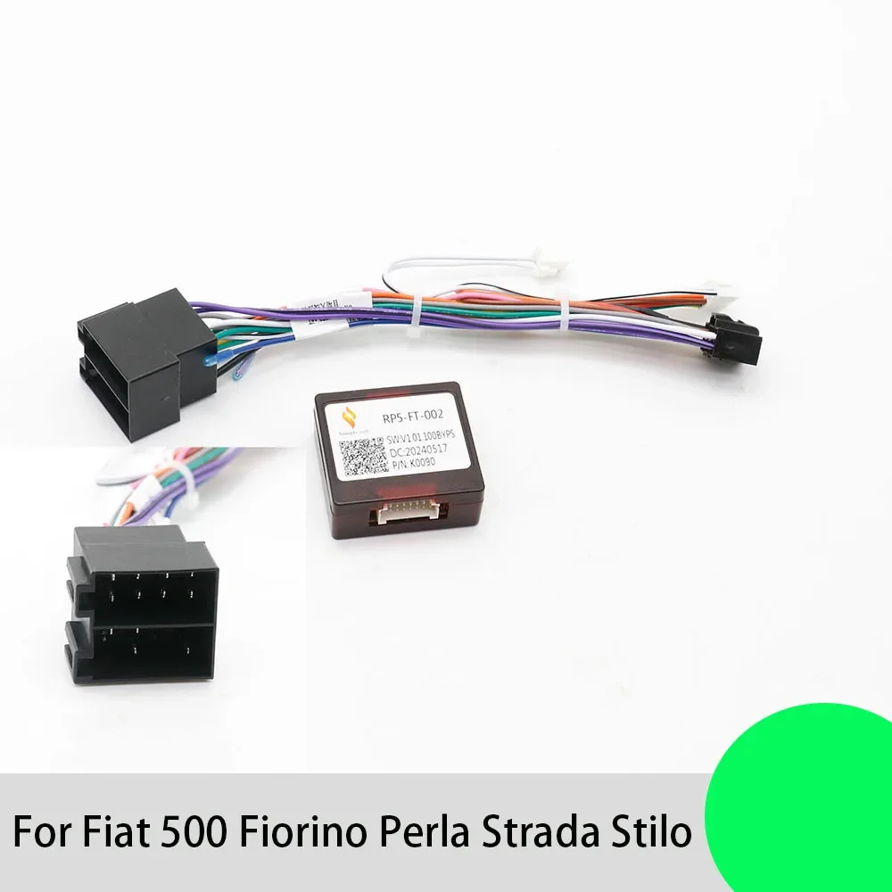 For Fiat 500 Fiorino Perla Strada Stilo Car 16pin Wiring Harness Adapter Canbus Box Decoder Android Radio Power Cable