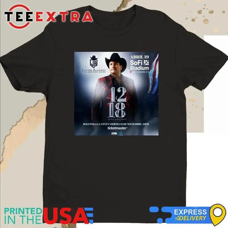 جوليون ألفاريز جولة تي شيرت 19 أبريل 2025 ملعب صوفي ميوزيك فان S 5Xl #1