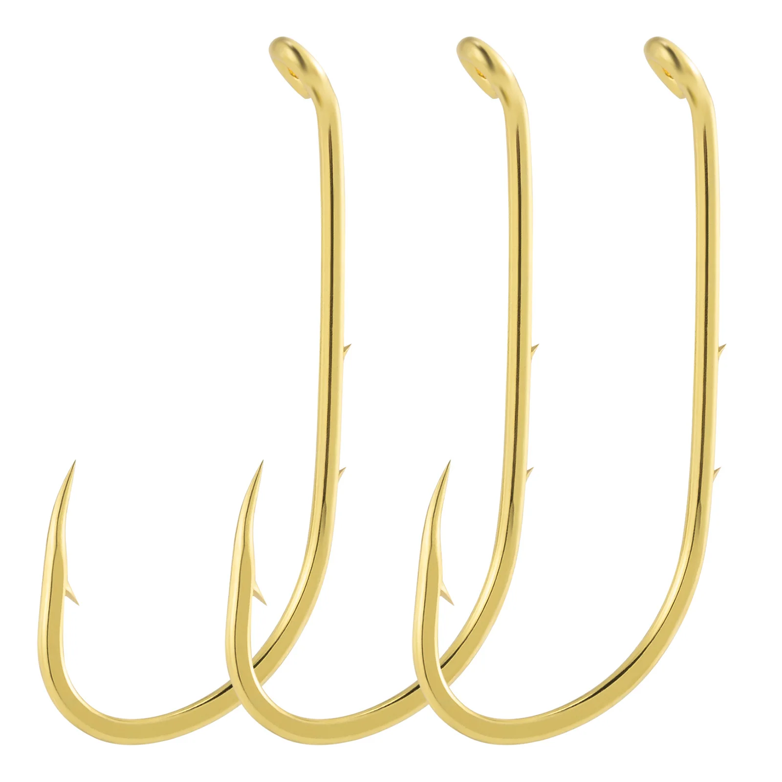 50/100pcs Long Shank Baitholder Hook Live Bait Hook High Carbon Steel Walleye Rig Worm Hook Freshwater Down-Turned Eye Bass