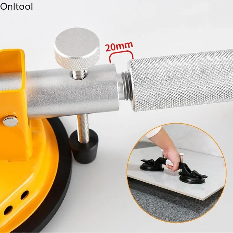 Tile Splicer Suction Cup Heavy-Duty Aluminum Alloy Fixed Tile Glass Double Claw Lifter Vacuum Suction Cup Tile Laying Tools