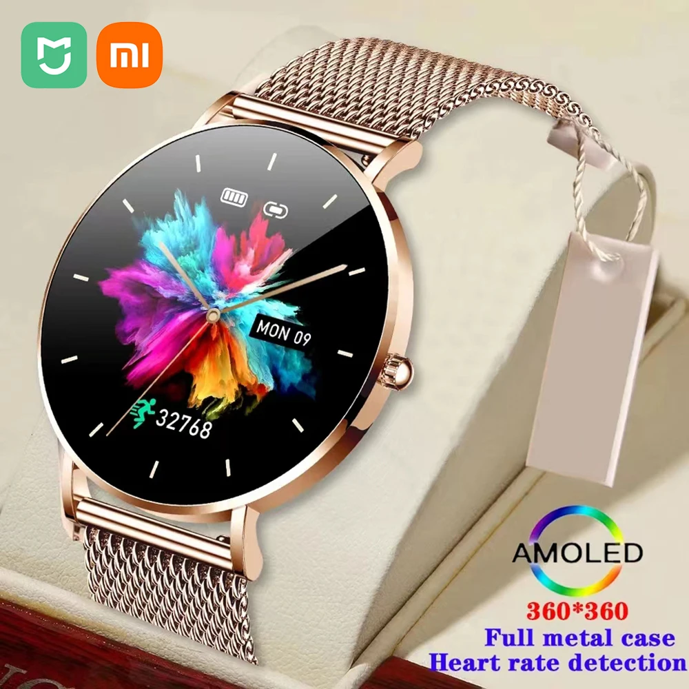 Xiaomi Mijia ultracienki inteligentny zegarek damski 1.36 calowy wyświetlacz HD z amolem zawsze pokazuje przypomnienie o czasie połączenia Smartwatch